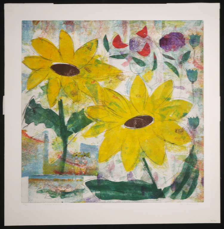 Lia van Leeuwen: Ets en aquatint, Zomerbloemen III kopen? Bied vanaf 1!