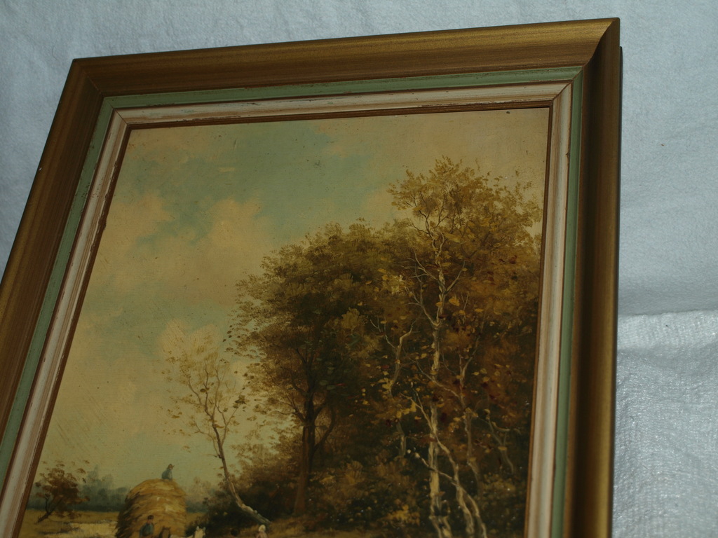 Otto van der Stok : Olieverf op paneel – “Hooiwagen” – Gesigneerd – ca 1920  kopen? Bied vanaf 50!