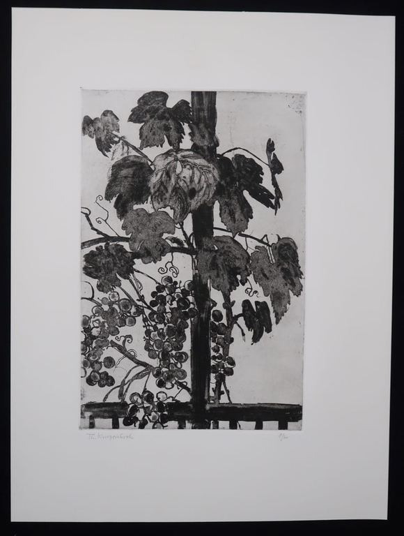 Theo Kurpershoek: Ets, Grapes verkocht voor € 40!