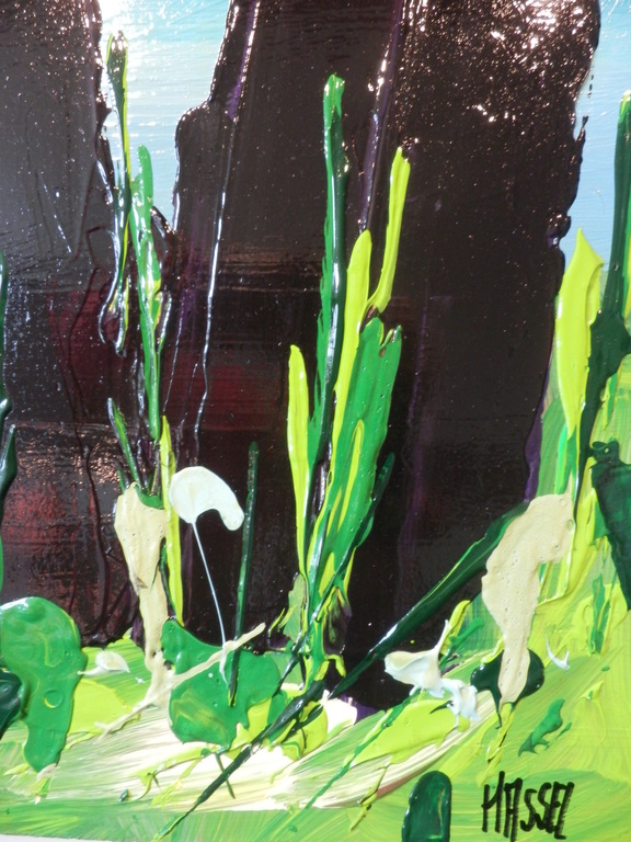 AD van HASSEL  Schilderij op MDF   ZWARTE TULPEN  Handgesigneerd uit 2015 kopen? Bied vanaf 40!