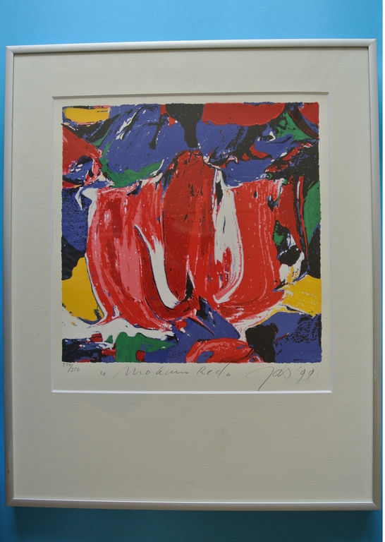 Mooie Zeefdruk van JAS (Johan Adriaan Smit)  -MOKUM RED- 1999. Ingelijst  kopen? Bied vanaf 79!