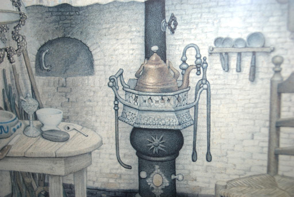 Boereninterieur - handgesigneerde litho/druk - ingelijst kopen? Bied vanaf 50!