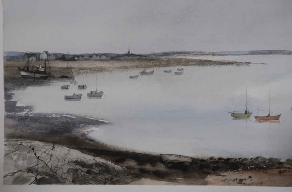 Jan Burgerhout: Aquarel, Landschap II  kopen? Bied vanaf 40!