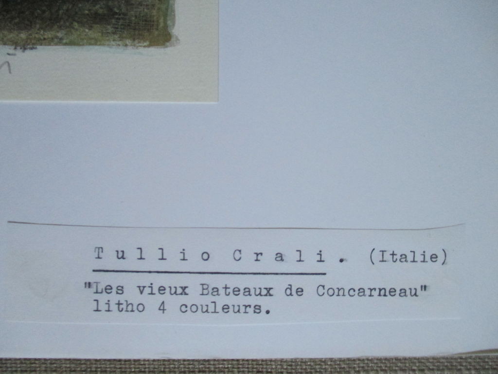 Tulio Crali - Tulio Crali, 4 kleuren litho "Les Vieux bateaux de Concarneau" kopen? Bied vanaf 45!