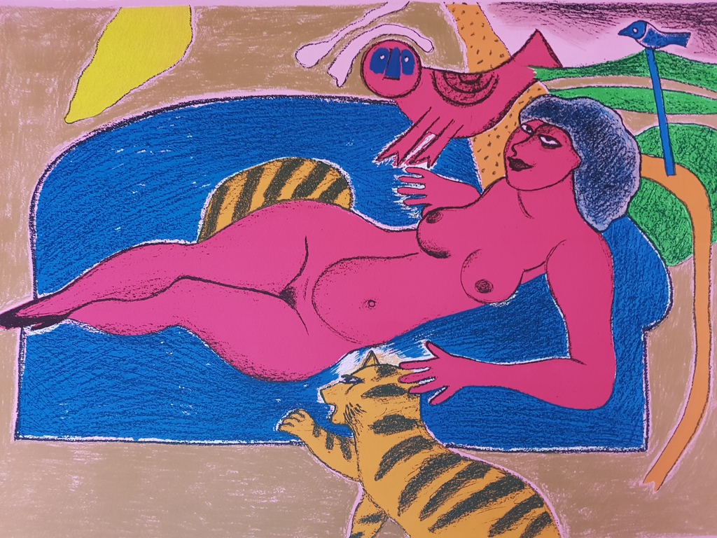 Corneille (1922-2010) - zeefdruk E/A, handgesigneerd en gedateerd '87 verkocht voor € 195!