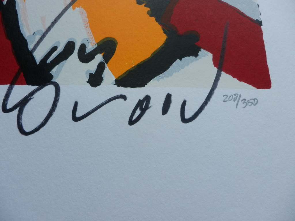 HERMAN BROOD, Gelimiteerde en HANDGESIGNEERDE GROTE Zeefdruk  MOEDER EN KIND kopen? Bied vanaf 90!