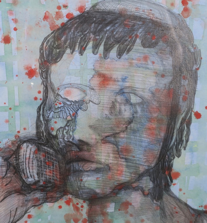 Robbie Cornelissen: Potlood en Aquarel, Portret - Ingelijst kopen? Bied vanaf 200!