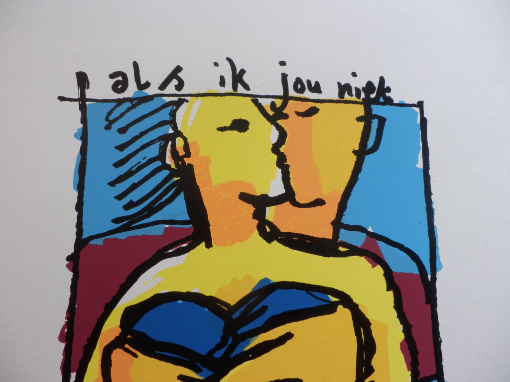 HERMAN BROOD, Gelimiteerde en HANDGESIGNEERDE Zeefdruk  ALS IK JOU NIET HAD kopen? Bied vanaf 190!