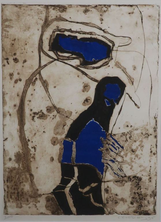 Cees Kortlang: Ets, Zonder titel VIII - Ingelijst kopen? Bied vanaf 40!