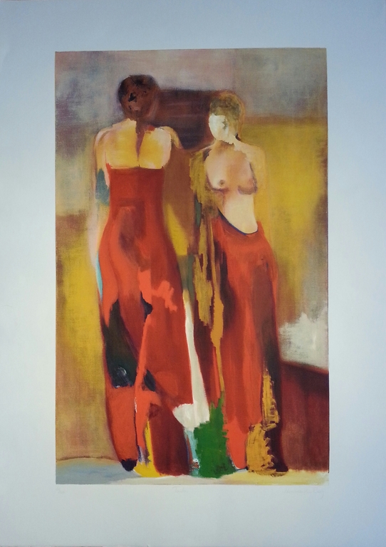 Hans van den Berg, zeefdruk , titel  verkocht voor € 55!