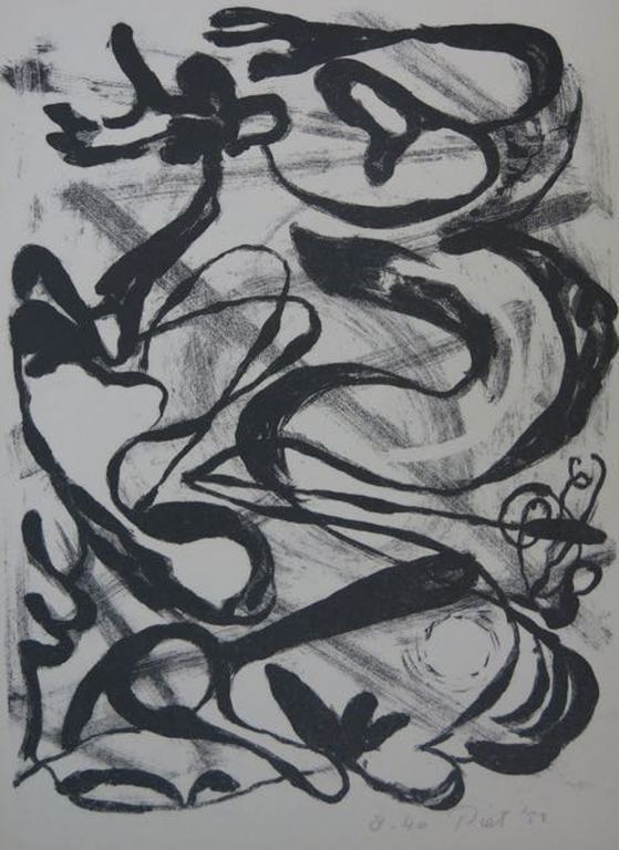 Piet van Stuivenberg: Litho, Zonder titel (creatie 1952) kopen? Bied vanaf 1!