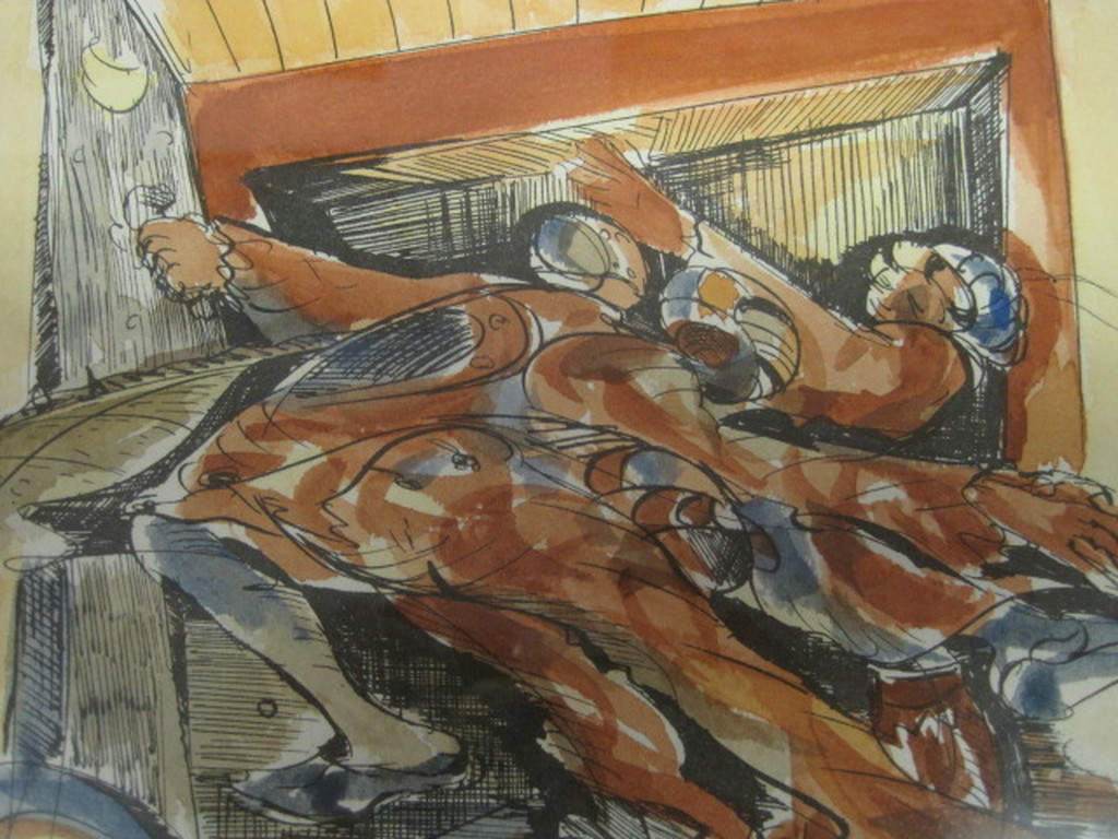 Q.J.Telting 1931-2003 aquarel "drumdance" gesigneerd 1976 kopen? Bied vanaf 1!