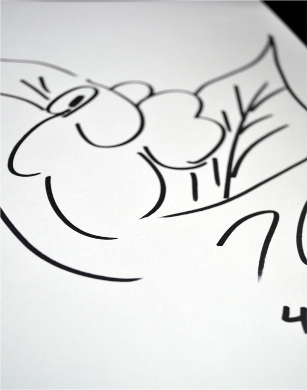 Jeff Koons, originele 'flower' schets, gesigneerd - 2015 kopen? Bied vanaf 500!