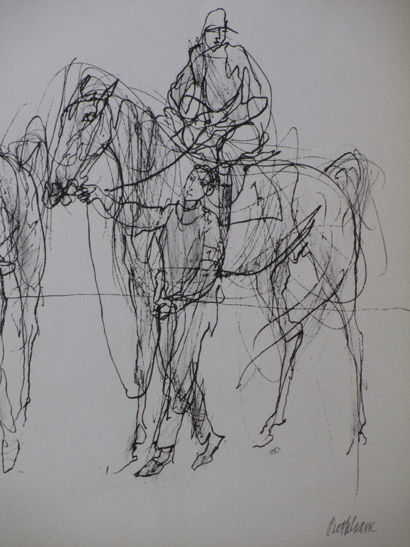 Piet Klaasse, Op weg naar de start, Litho kopen? Bied vanaf 30!