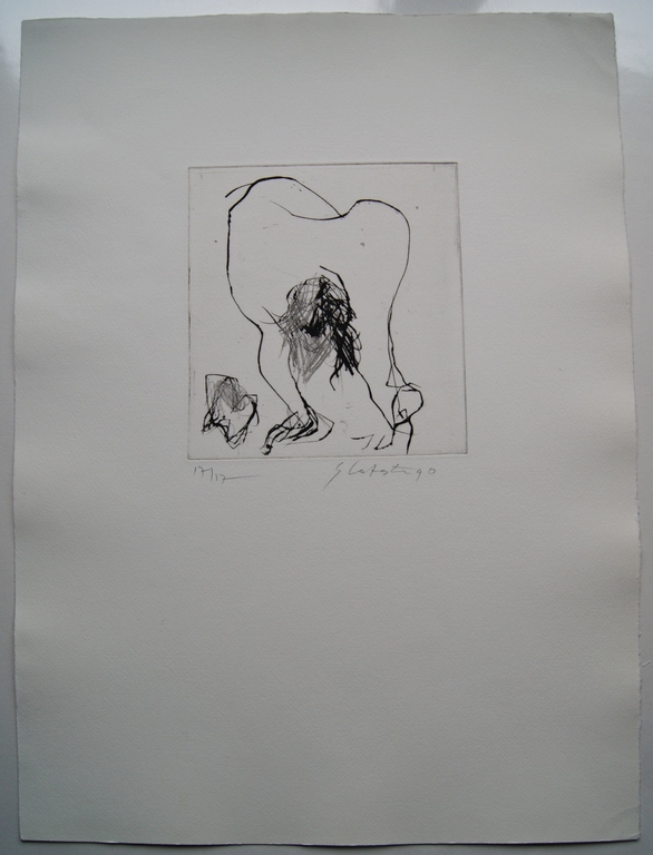 Ger Lataster abstracte ets gesigneerd - 1990 - oplage 17 ex. kopen? Bied vanaf 125!