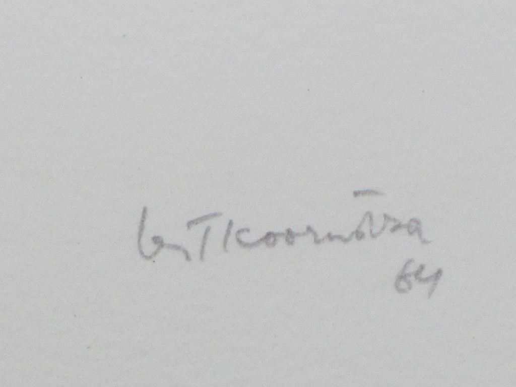 Metten Koornstra, Man met hond op verlaten station, Litho kopen? Bied vanaf 50!