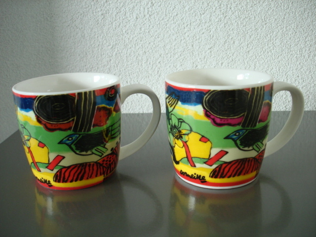 CORNEILLE - keramiek, twee bekers kopen? Bied vanaf 14!