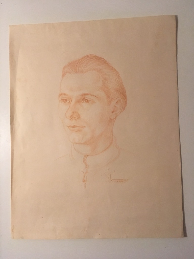 Onbekende Kunstenaar - Portret 1946 gesigneerd. kopen? Bied vanaf 1!