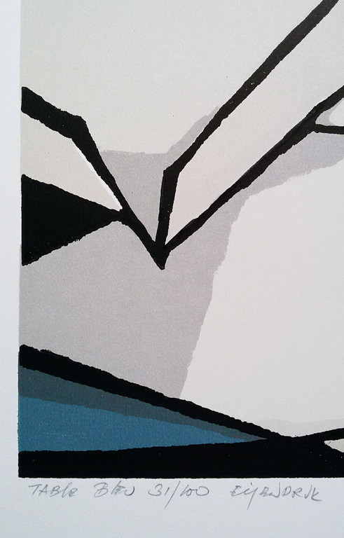 Fon Klement - Table Bleu, hoogdruk boardsnede kopen? Bied vanaf 225!