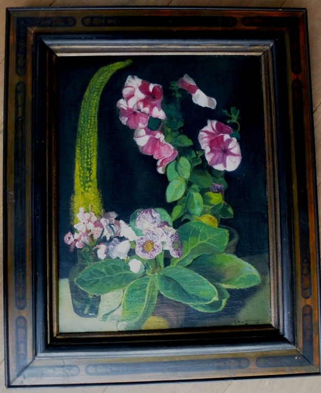Gerrit Willem van Yperen, Olieverf op doek: stilleven met cactus, handgesigneerd kopen? Bied vanaf 850!
