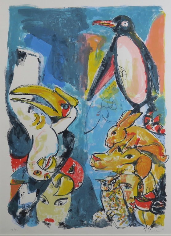 Anton Vrede: Litho, Zonder titel - Ingelijst (Groot) kopen? Bied vanaf 50!