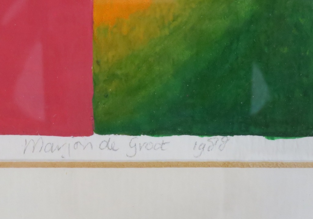 Marjon de Groot: Gouache, Zonder titel - Ingelijst kopen? Bied vanaf 1!