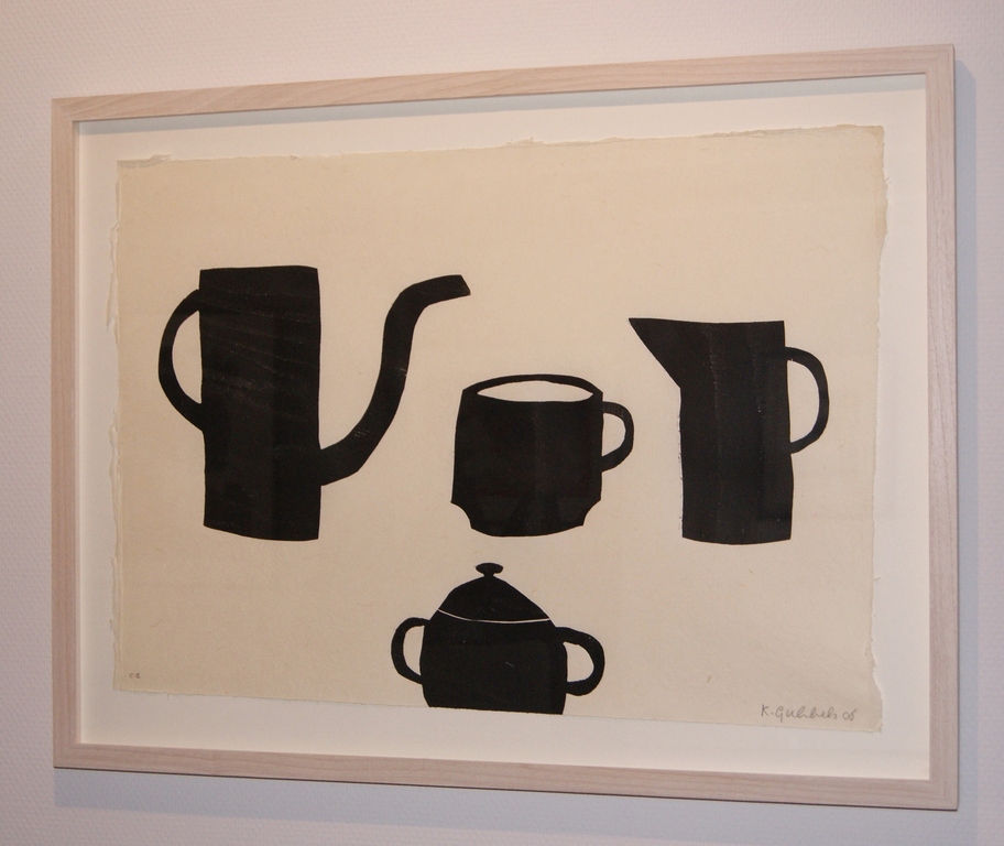 Klaas Gubbels grote houtdruk - 2006. verkocht voor € 675!