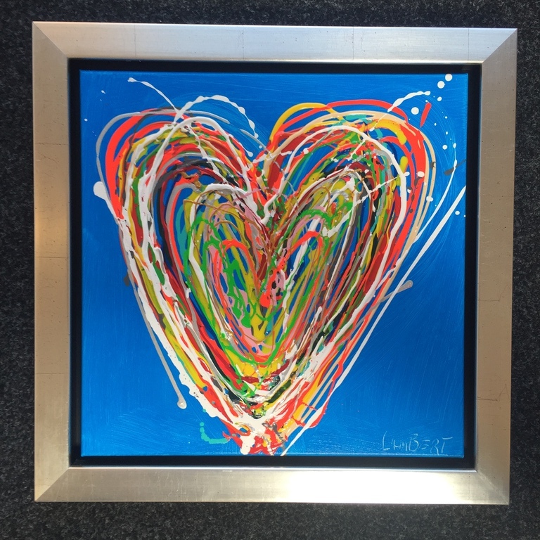 LamBert ,  gemengde technieken op doek Titel: Love=..... kopen? Bied vanaf 1!