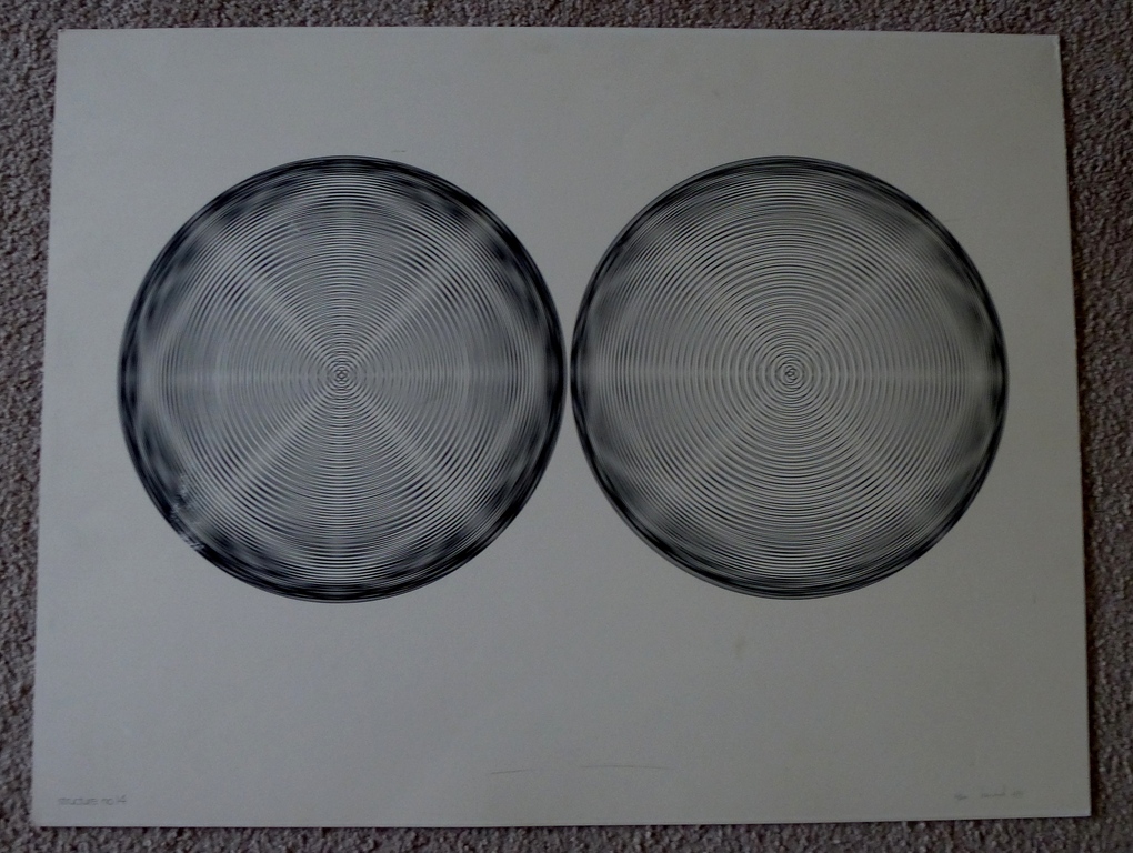 Hendrik: grafiek: structure 14, 1977,  handgesigneerd en genummerd kopen? Bied vanaf 1!