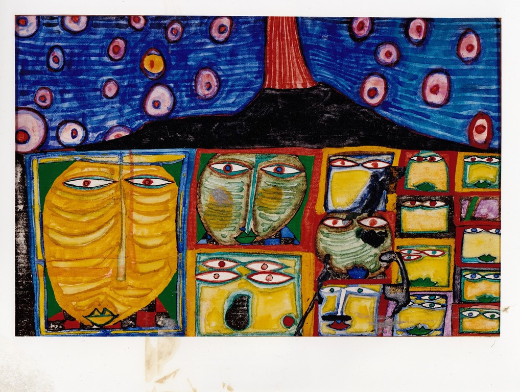 Friedensreich Hundertwasser - Onbekende fotograaf: Kleurenfoto, Augen Blicken kopen? Bied vanaf 1!