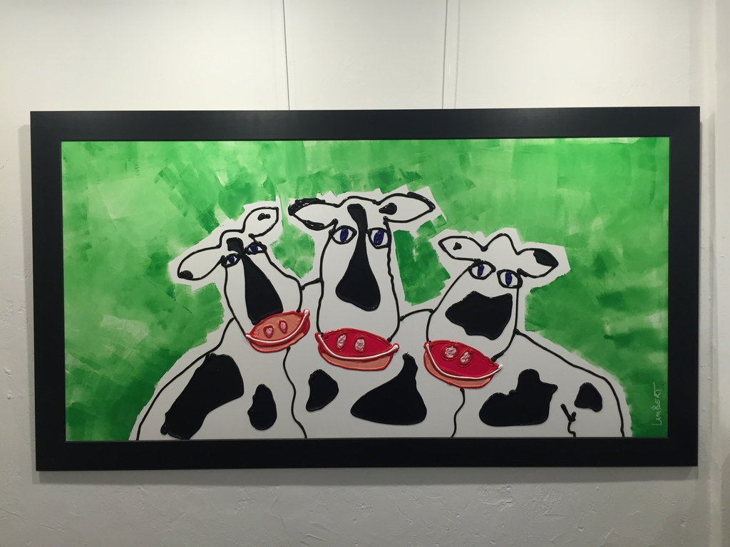 LamBert gemengde technieken op board  De Koeien kopen? Bied vanaf 650!