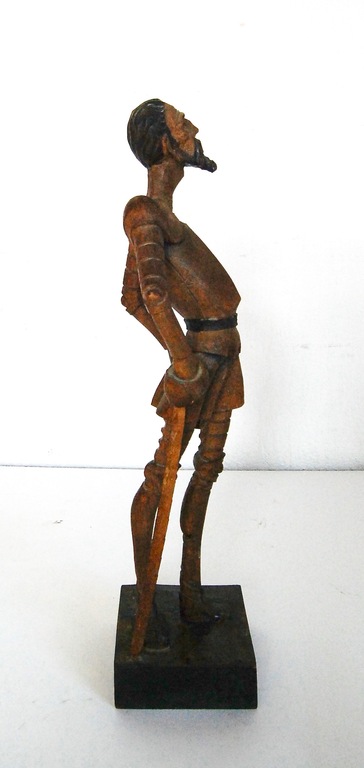 Houten beeldje - Don Quichotte - Ouro Artisania - Spanje -1950's kopen? Bied vanaf 19!