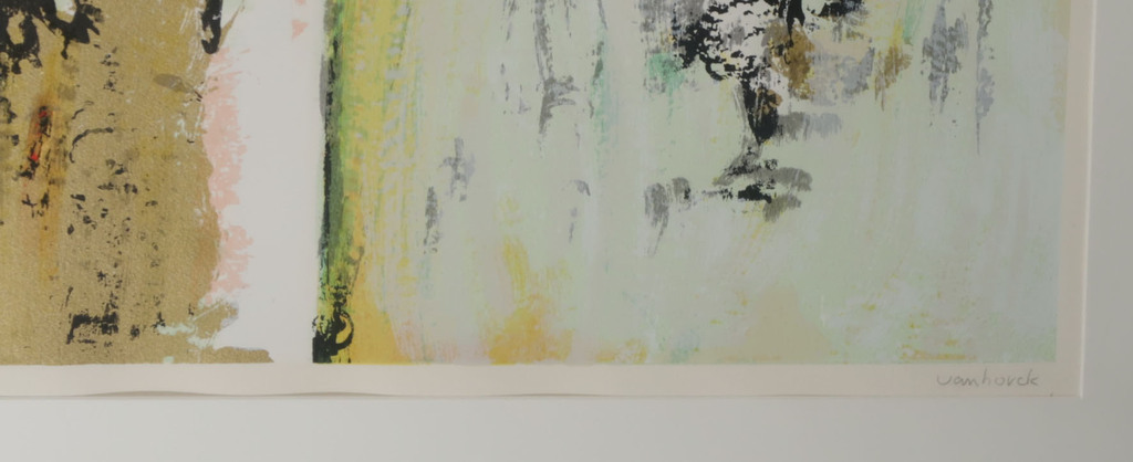 Hans Vanhorck: Zeefdruk, Axis mundi - Ingelijst (Groot!) kopen? Bied vanaf 80!