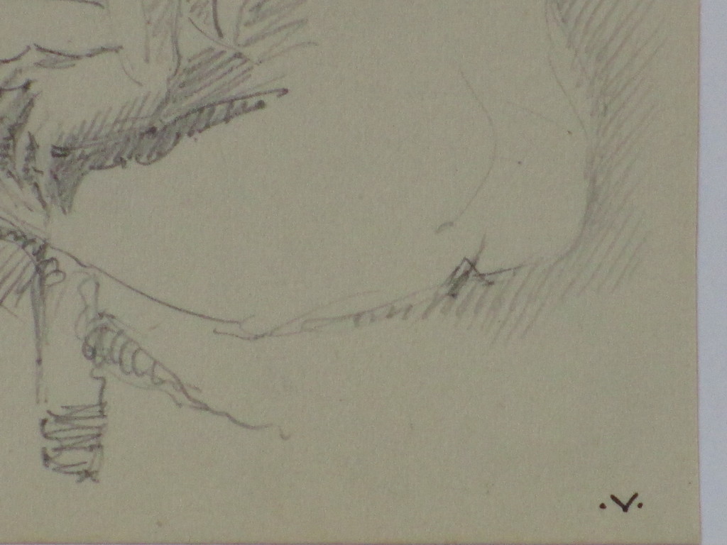 Henk Voskuyl, Zittend naakt bekeken, Tekening kopen? Bied vanaf 1!