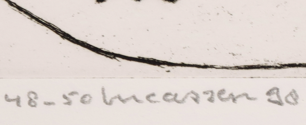 Reinier Lucassen: Ets, Praag en bild + H.H. ter Balkt: Gedicht, Tycho Brahe kopen? Bied vanaf 100!
