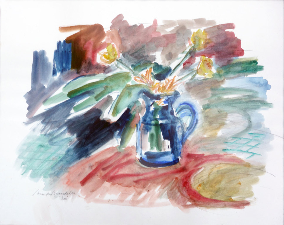Agnes van den Brandeler Aquarel uit 2001  Stilleven.Vaas met bloemen. kopen? Bied vanaf 100!