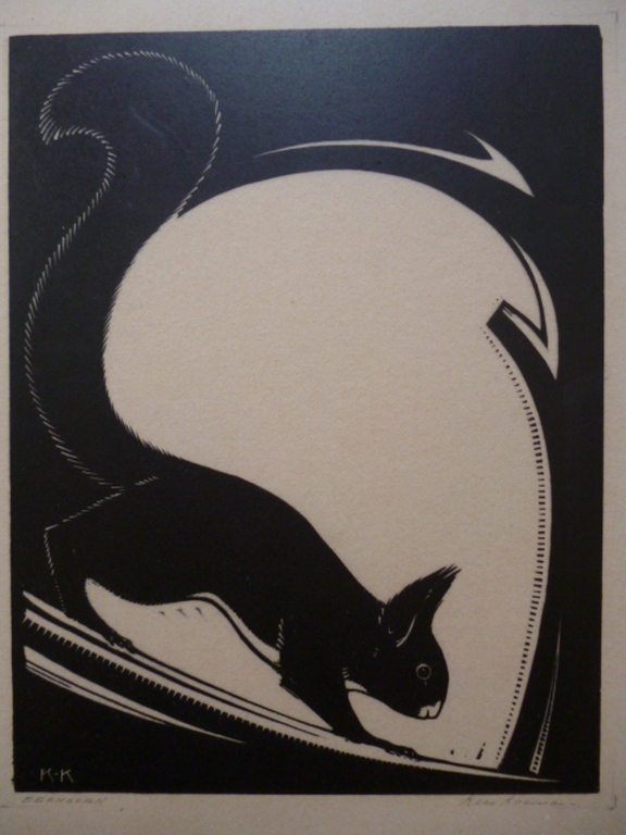 Cornelis Adrianus Koeman - houtsnede - Eekhoorn verkocht voor € 40!
