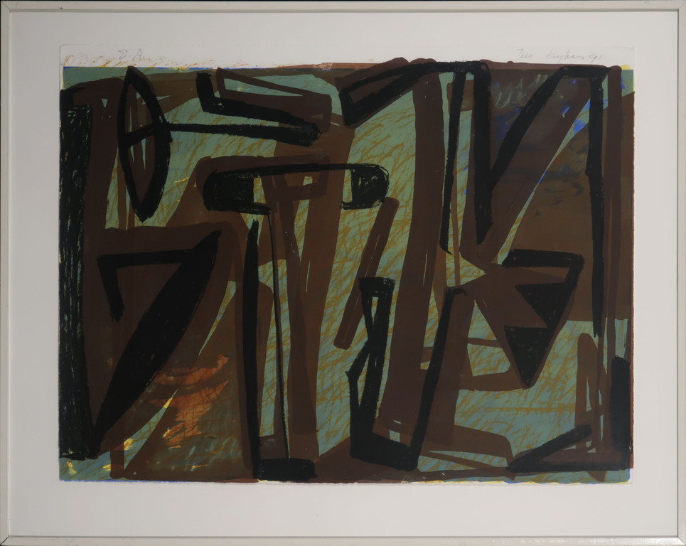 Theo Kuijpers: Zeefdruk, Z.T. - Ingelijst verkocht voor € 40!