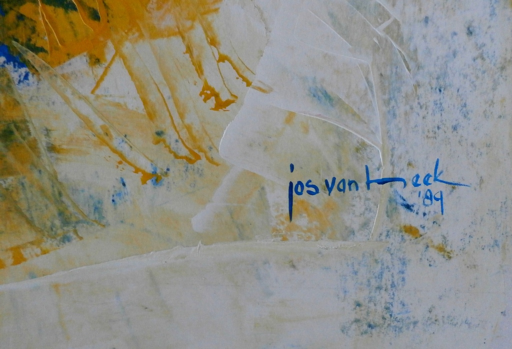 Jos van Beek - acryl op papier: duo - 1989 kopen? Bied vanaf 100!