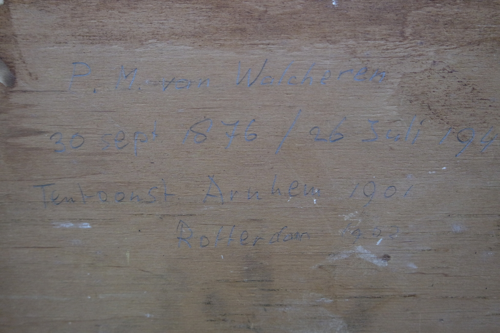 Petrus Marinus van Walcheren - olieverf op paneel - veegezicht - gesigneerd l.o. kopen? Bied vanaf 175!