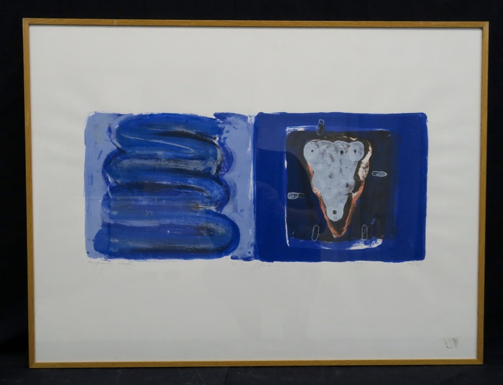 Piet Warffemius: Zeefdruk, Langzaam sneller - Ingelijst kopen? Bied vanaf 20!