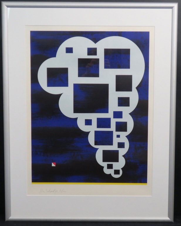 Han Schuil: Zeefdruk, Zonder titel -Ingelijst kopen? Bied vanaf 40!