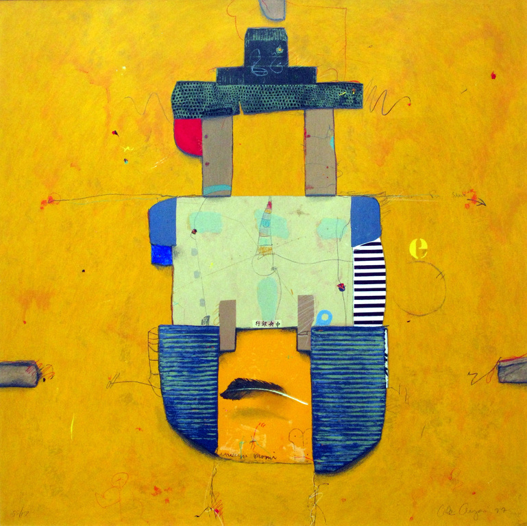 COLE MORGAN | groot abstract werk uit 1997 (PERFECTE staat en GEFRAMED) kopen? Bied vanaf 400!