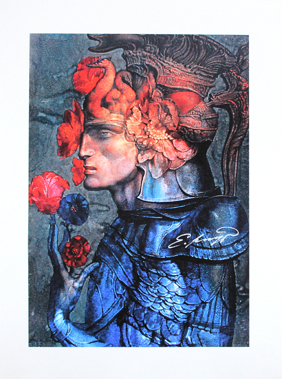 Ernst Fuchs - Lohengrin - gesigneerde giclée op canvas, 2013 verkocht voor € 50!