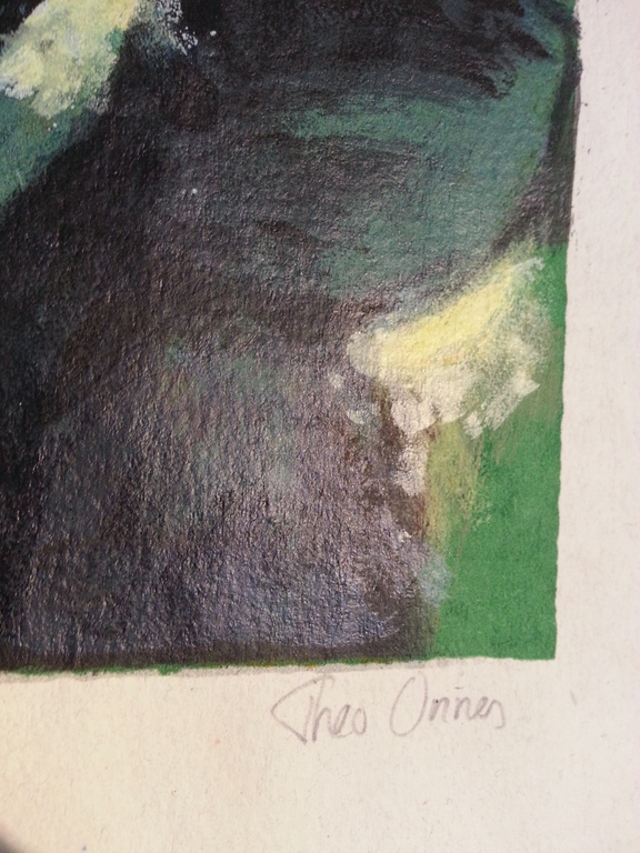 Theo Onnes zeefdruk op handgeschept papier " Blaar "  kopen? Bied vanaf 40!