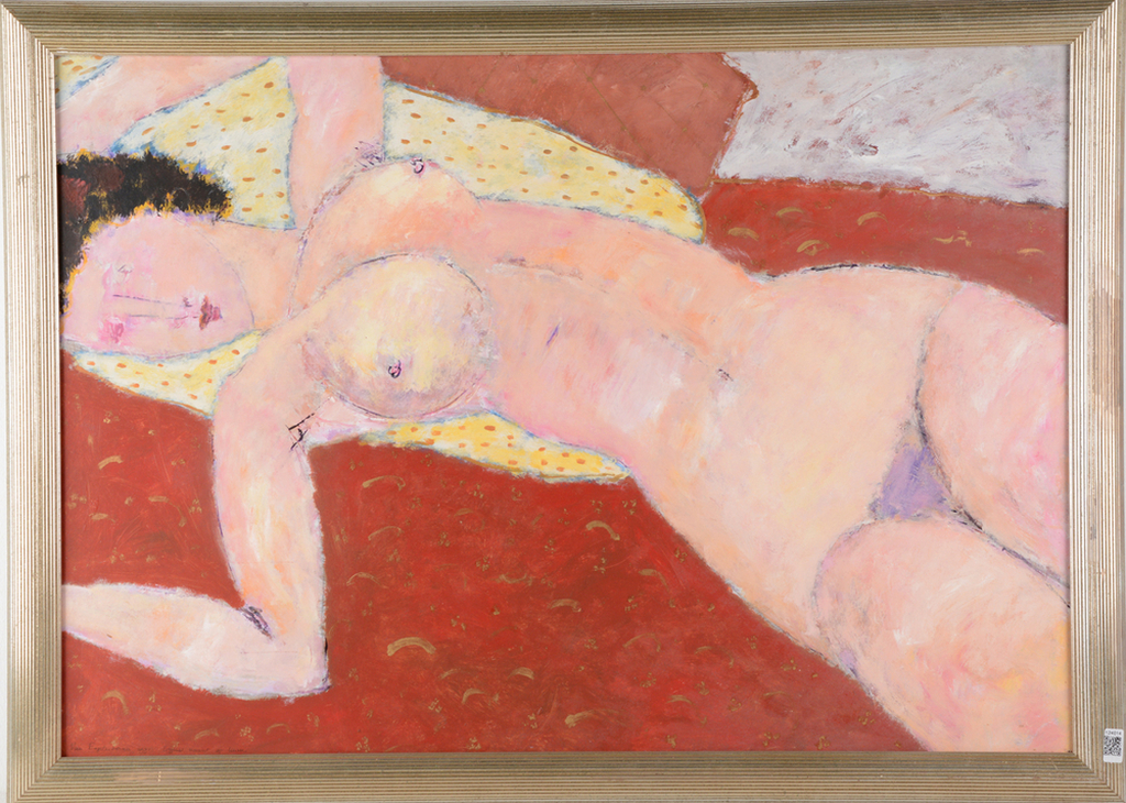 Lita van Engelenhoven, schilderij op doek, naakt 1991 groot 70 x 100 kopen? Bied vanaf 125!