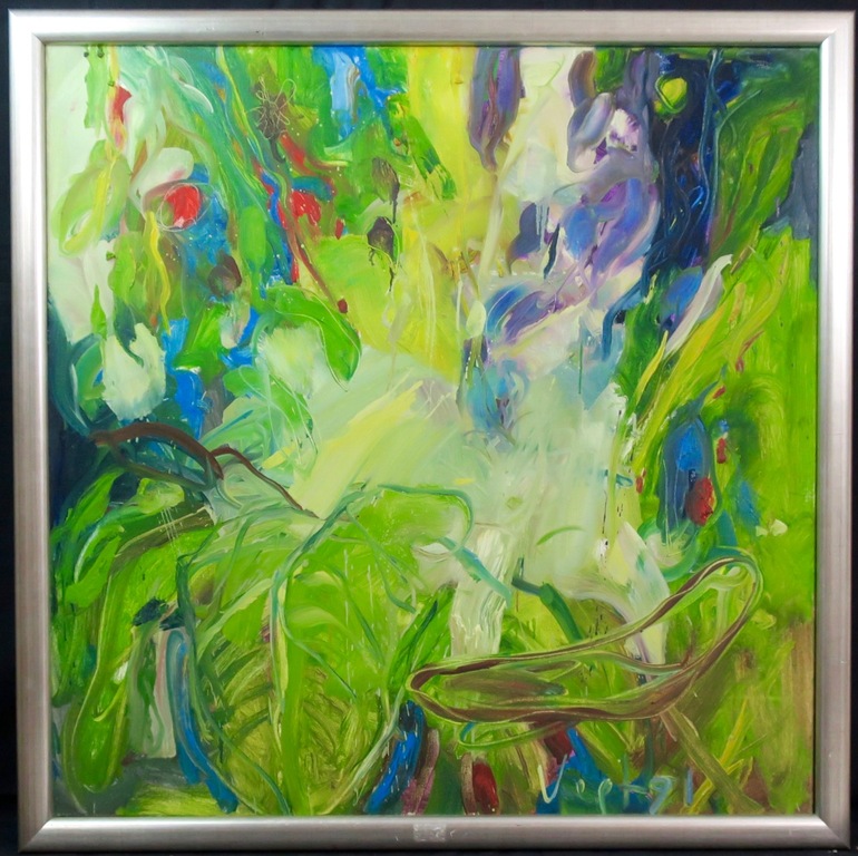 Hennie van der Vegt: Acryl op doek, Bloemen - Ingelijst (Groot) verkocht voor € 200!