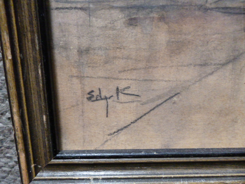 Edzard Koning - aquarel - Langestraat te Winschoten kopen? Bied vanaf 275!
