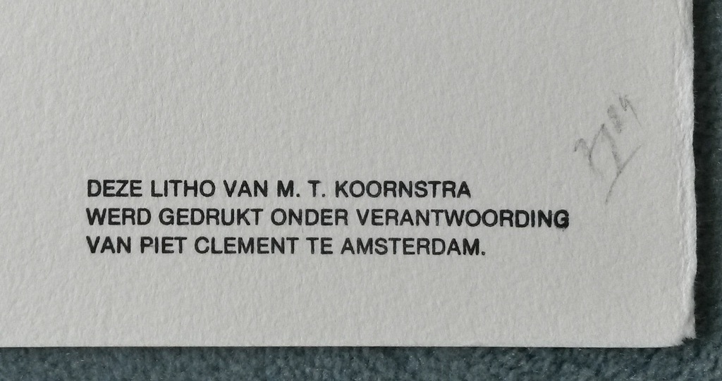 Metten Koornstra - litho - zonder titel - niet ingelijst kopen? Bied vanaf 40!