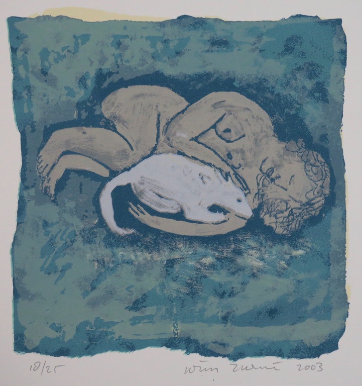 Wim Zurne: Litho, vrouw met hondje  kopen? Bied vanaf 35!